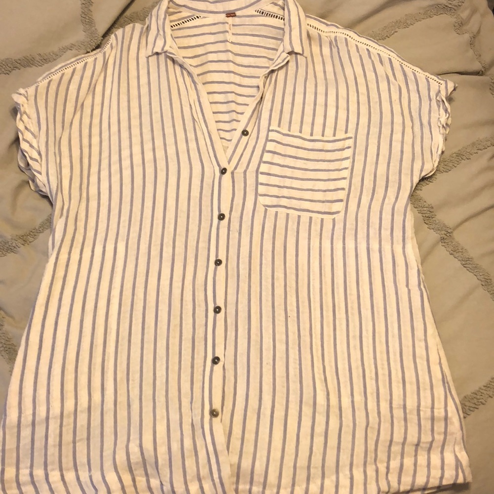 Free People Linen Shirt Dress